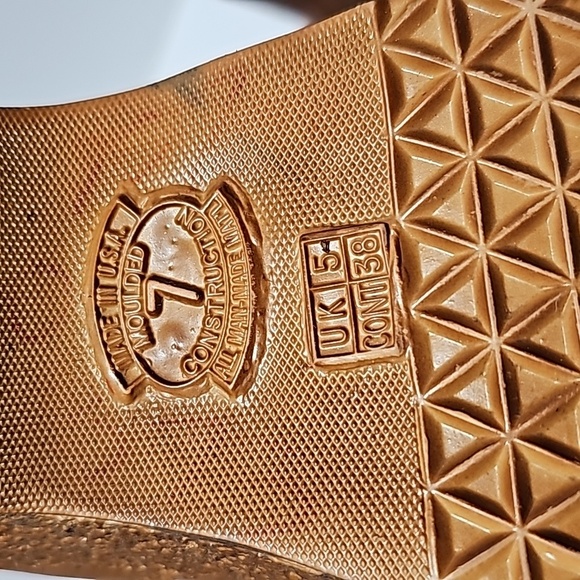 Vintage Sears Rainboots Boots Sherpa Fleece Side Zip Waterproof USA Brown Tan 7 - Picture 14 of 16